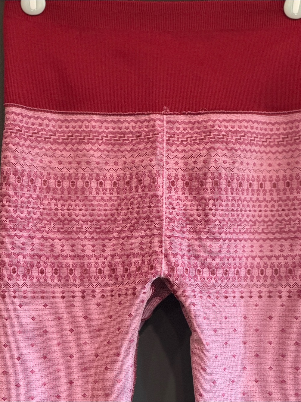 Fabletics Red Patterned High-Waist Leggings - Picture 12 of 16
